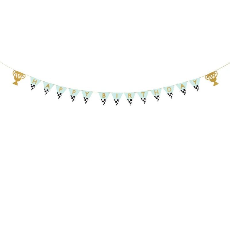 Banner Happy Birthday Trophy Cup, 2,5 m - NAROSA SWEET PARTY
