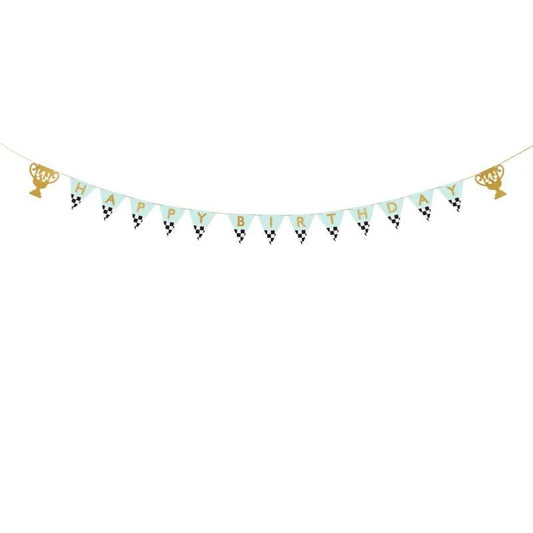 Banner Happy Birthday Trophy Cup, 2,5 m - NAROSA SWEET PARTY