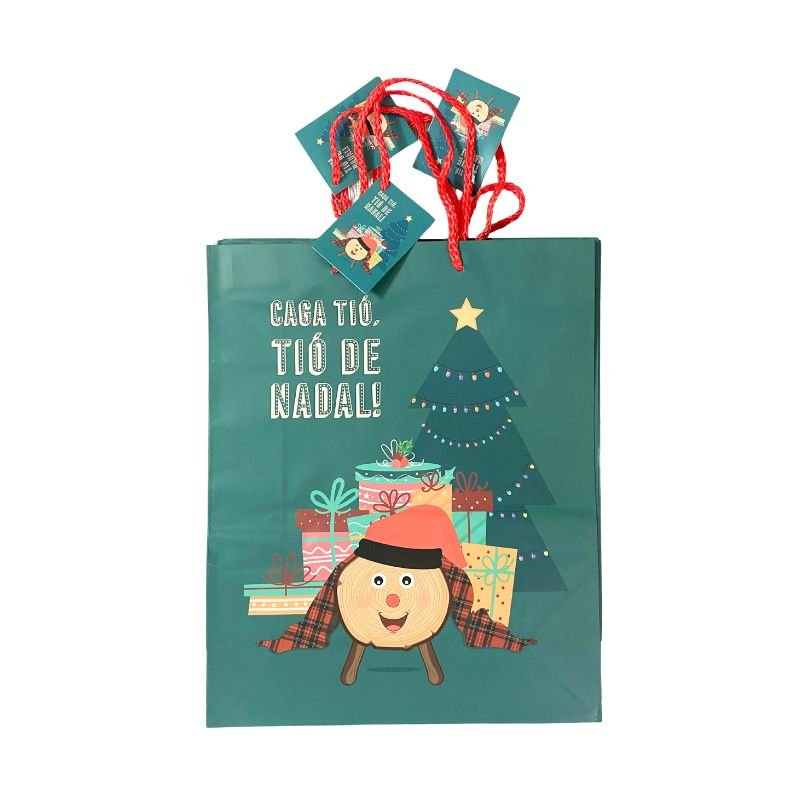 Bolsa Verde Caga Tió de Nadal - NAROSA SWEET PARTY