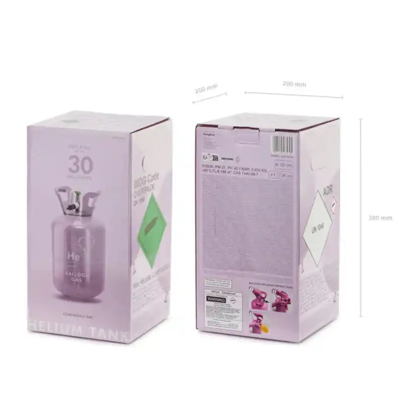 Botella de Helio Lila - Hasta 30 Globos. - NAROSA SWEET PARTY