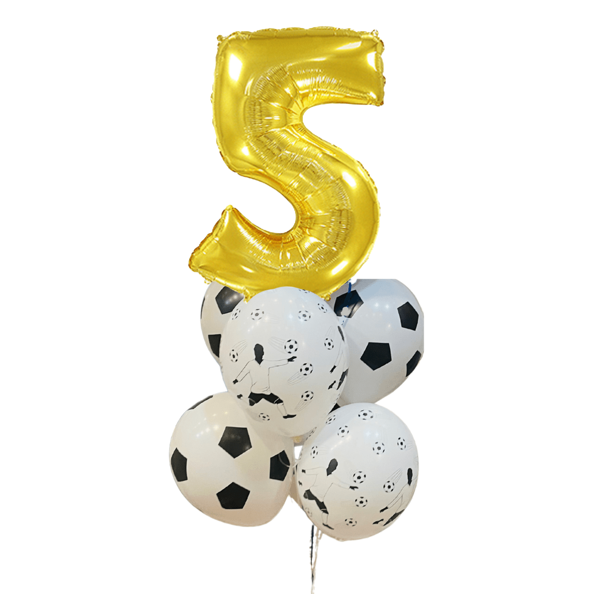 Bouquet Cumpleaños Fútbol – Globo Números 70cm + Camiseta + 6 Globos Temáticos - NAROSA SWEET PARTY