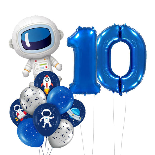 Bouquet de Globos con Helio Fiesta Espacial – Personalizable - NAROSA SWEET PARTY