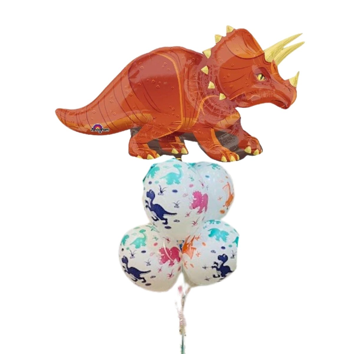 Bouquet Globos Dinosaurio – Globo Principal + 6 Globos Biodegradables – 2 Diseños a Elegir - NAROSA SWEET PARTY