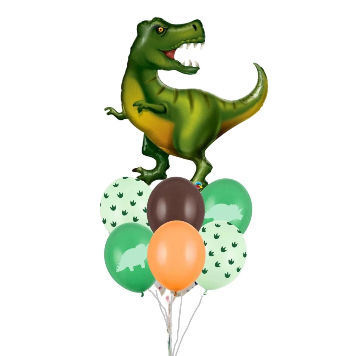 Bouquet Globos Dinosaurio – Globo Principal + 6 Globos Biodegradables – 2 Diseños a Elegir - NAROSA SWEET PARTY