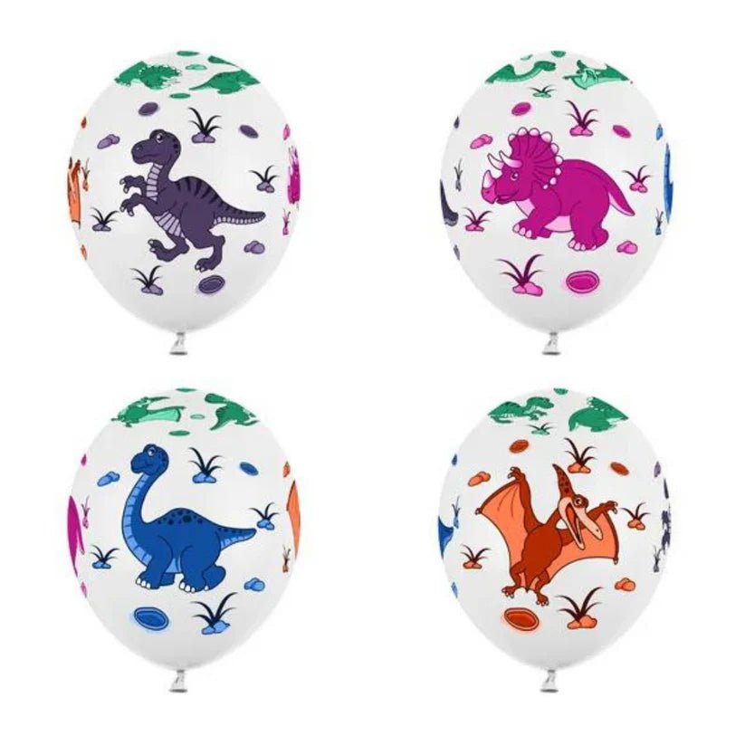 Bouquet Globos Dinosaurio – Globo Principal + 6 Globos Biodegradables – 2 Diseños a Elegir - NAROSA SWEET PARTY