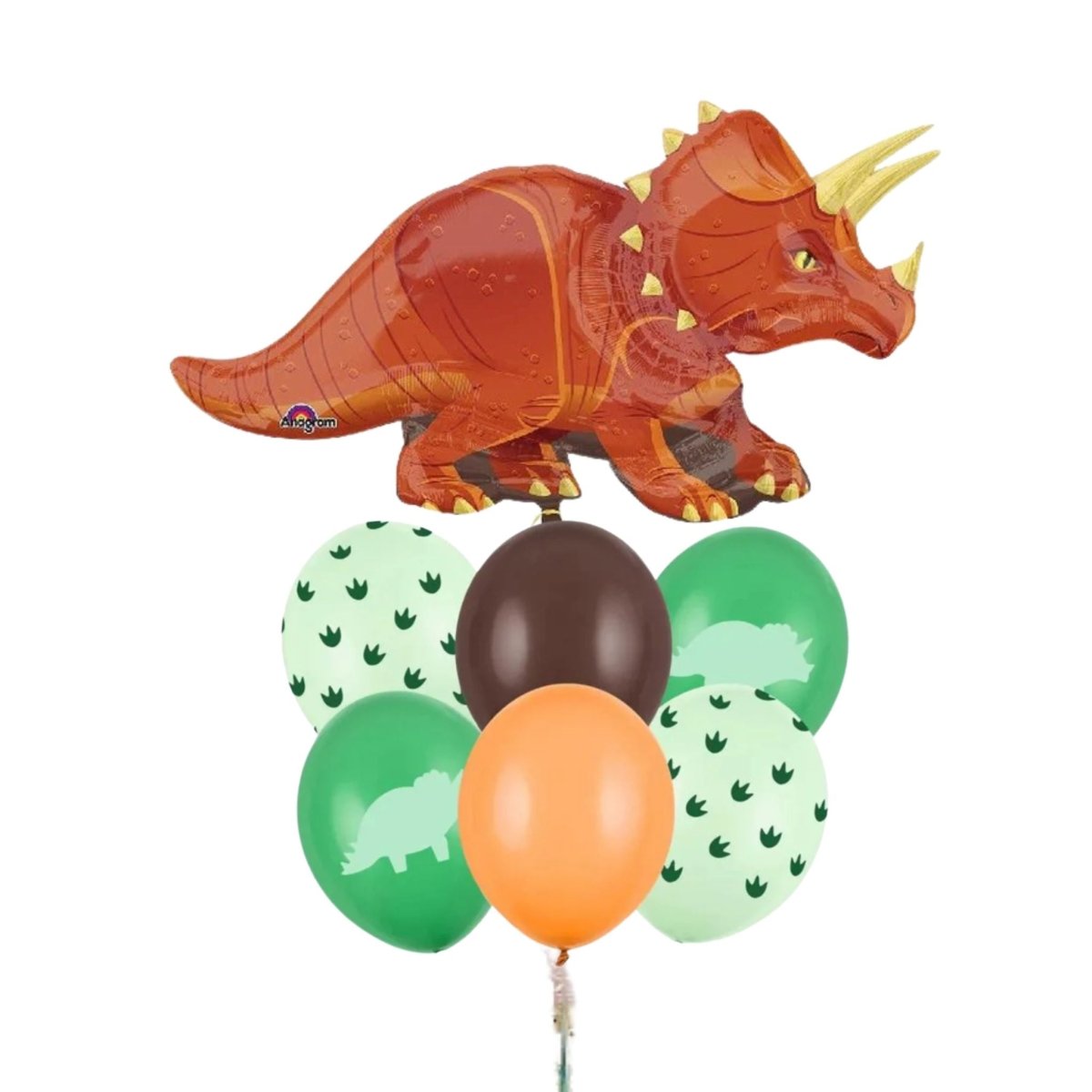 Bouquet Globos Dinosaurio – Globo Principal + 6 Globos Biodegradables – 2 Diseños a Elegir - NAROSA SWEET PARTY
