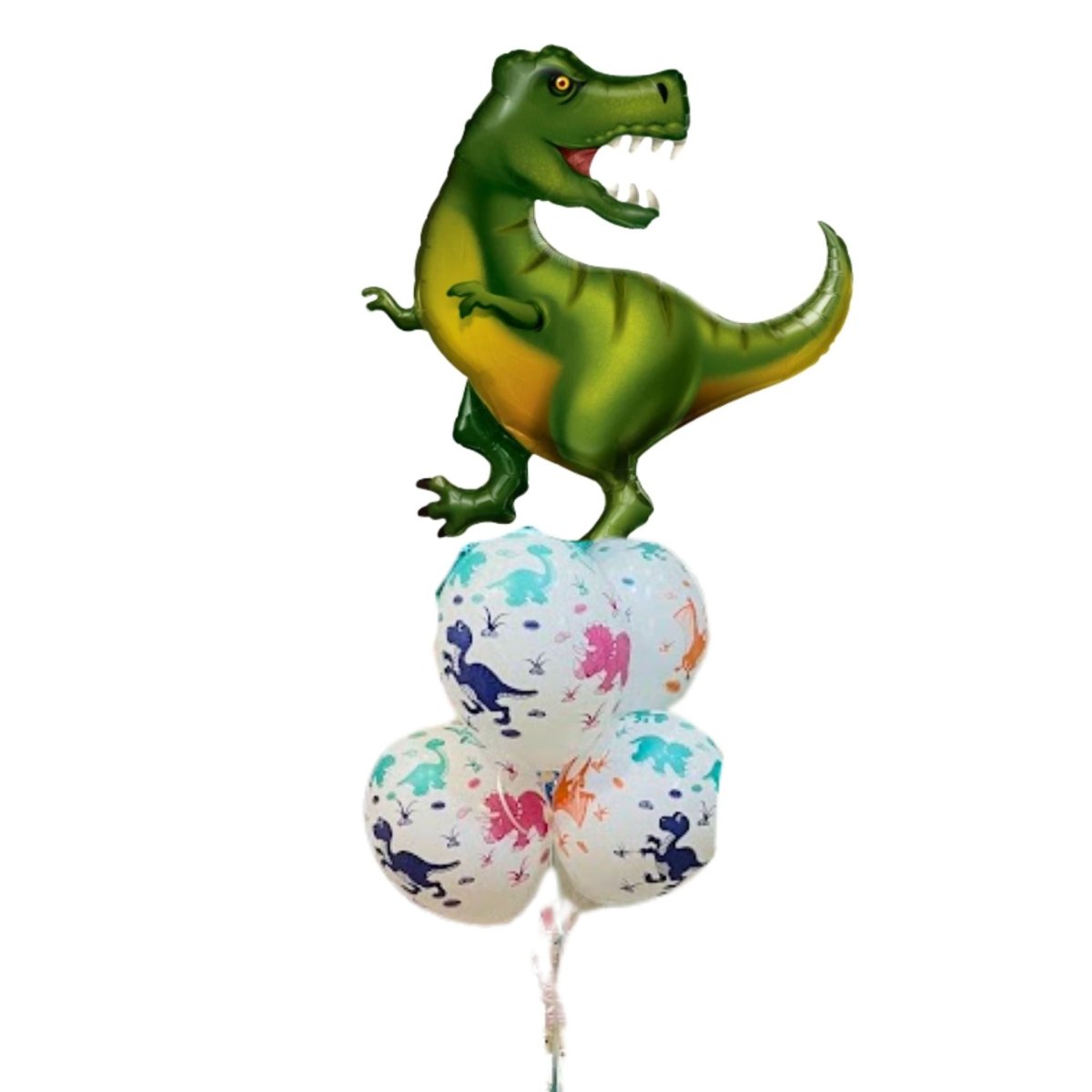 Bouquet Globos Dinosaurio – Globo Principal + 6 Globos Biodegradables – 2 Diseños a Elegir - NAROSA SWEET PARTY