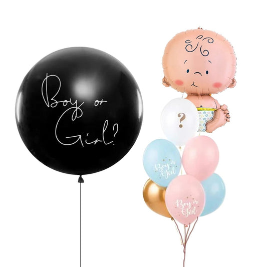 Bouquet Revelación de Género Sorpresa con Helio – Confeti - NAROSA SWEET PARTY