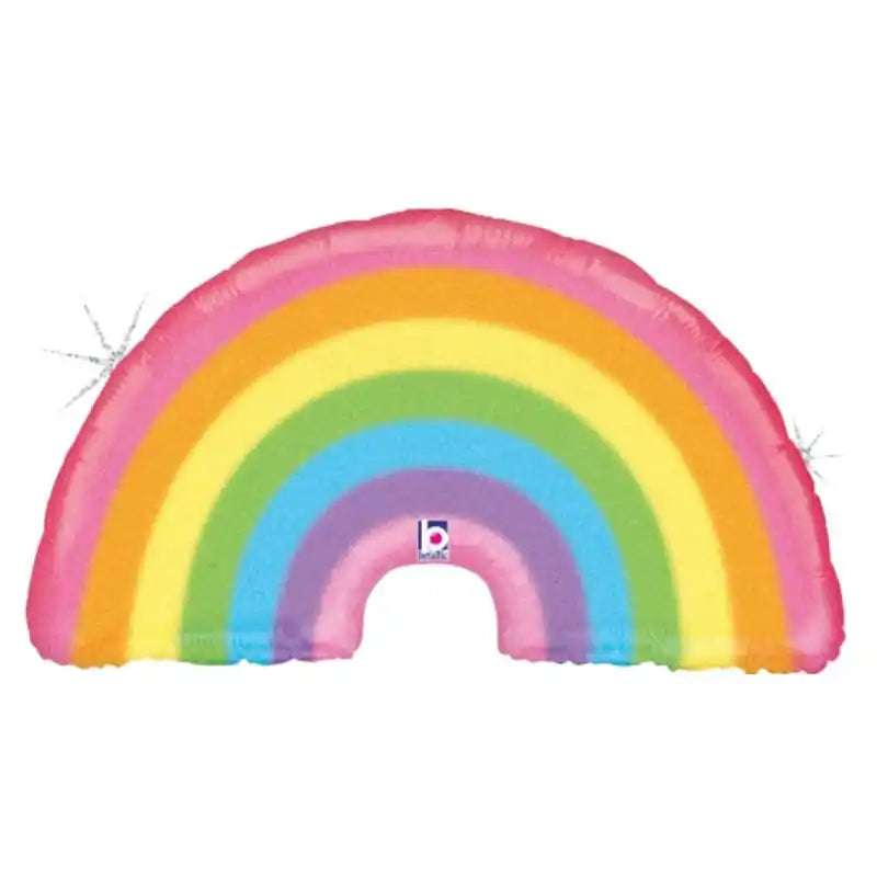 Globo Foil Arcoíris Pastel Glitter 91 cm - NAROSA SWEET PARTY