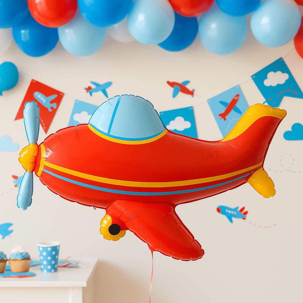 Globo Foil Avión Rojo – 109 cm Multicolor - NAROSA SWEET PARTY