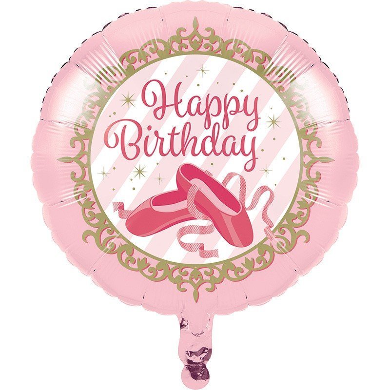 Globo Foil Ballet Rosa 45 cm – Apto Aire y Helio - NAROSA SWEET PARTY
