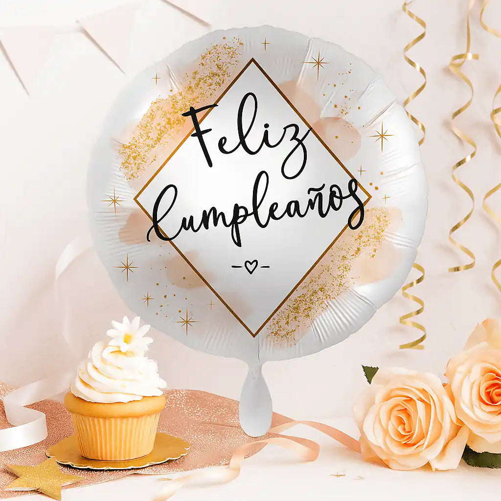 Globo Foil Birthday Smooth – Feliz Cumpleaños 45 cm - Narosa Sweet Party Barcelona