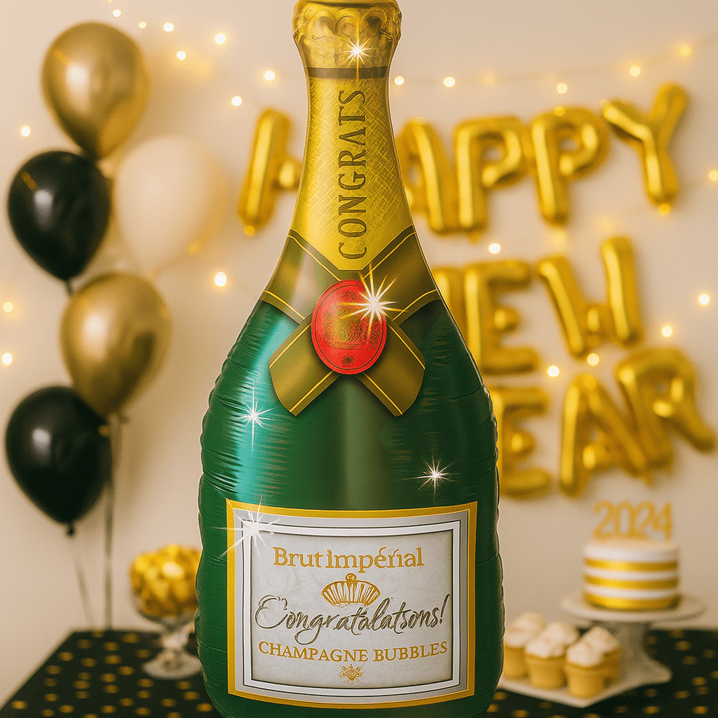 Globo Foil Botella de Champán Felicitaciones – 91 cm Burton & Burton - NAROSA SWEET PARTY