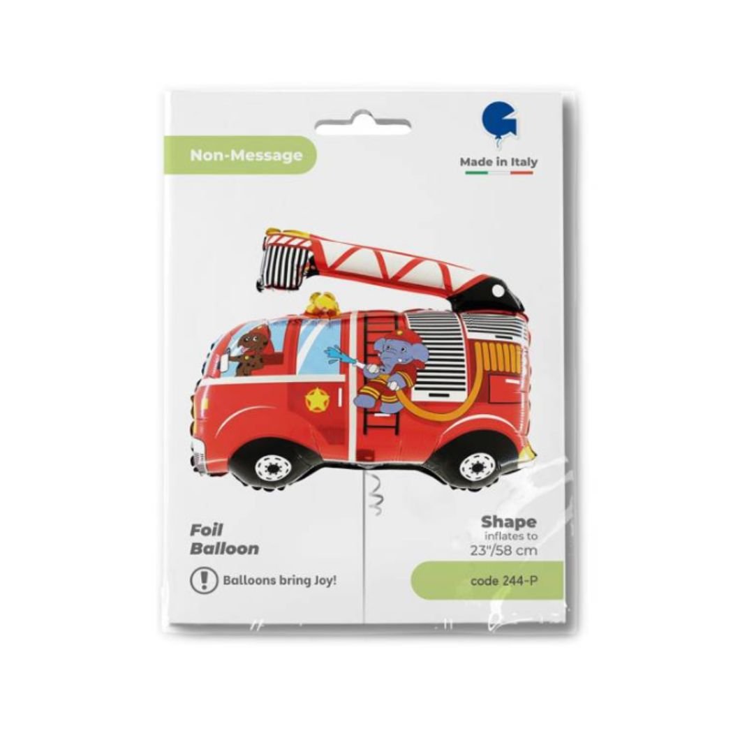 Globo Foil Camión de Bomberos – 76 cm Brillante - NAROSA SWEET PARTY