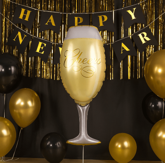 Globo Foil Copa de Champagne – 109 cm Elegante - NAROSA SWEET PARTY