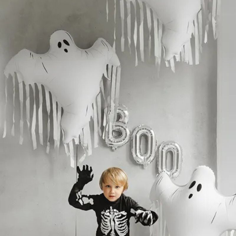 Globo Foil Fantasma con Borlas 93x86 cm – Apto para Aire o Helio - NAROSA SWEET PARTY