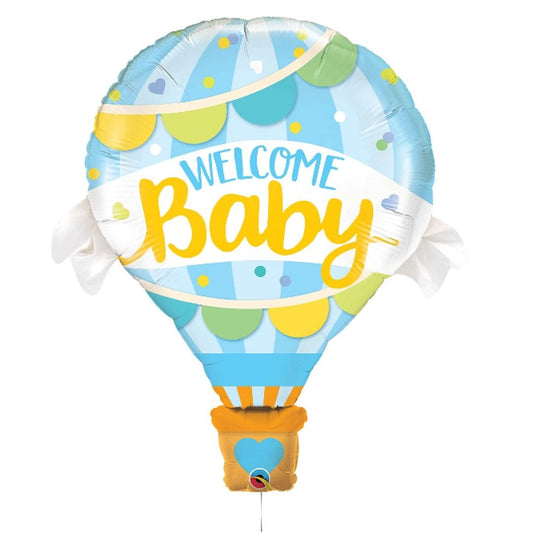 Globo Foil Globo Azul Welcome Baby – 107 cm - NAROSA SWEET PARTY