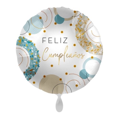 Globo Foil Golden Blue – Feliz Cumpleaños 45 cm - NAROSA SWEET PARTY