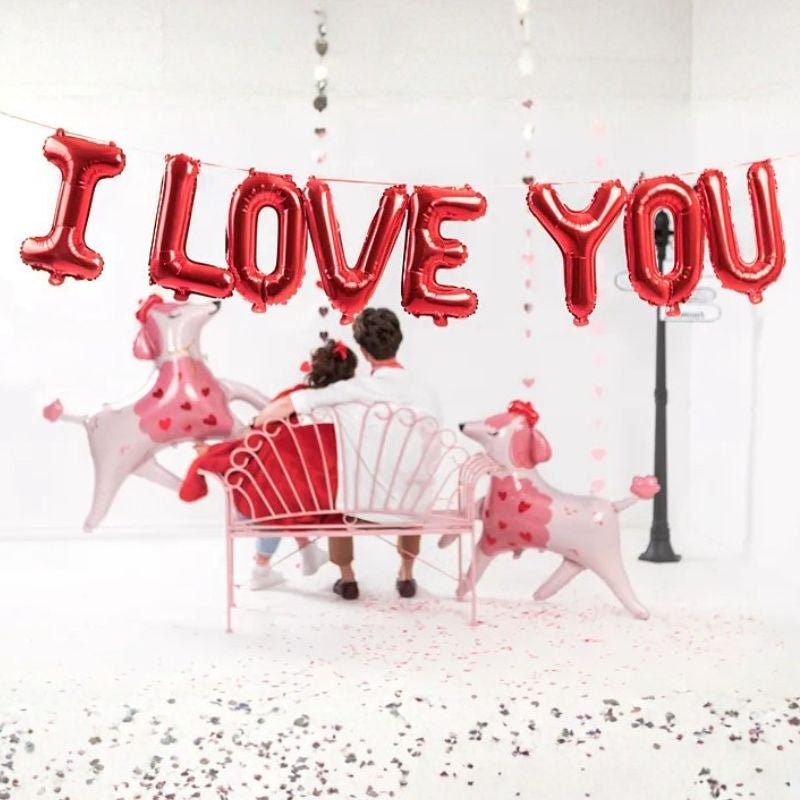 Globo Foil I Love You Rojo 210x35 cm – Aire - NAROSA SWEET PARTY
