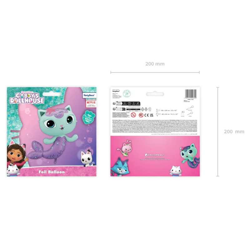 Globo Foil MerCat 80×82 cm (Gabby’s Dollhouse) - NAROSA SWEET PARTY