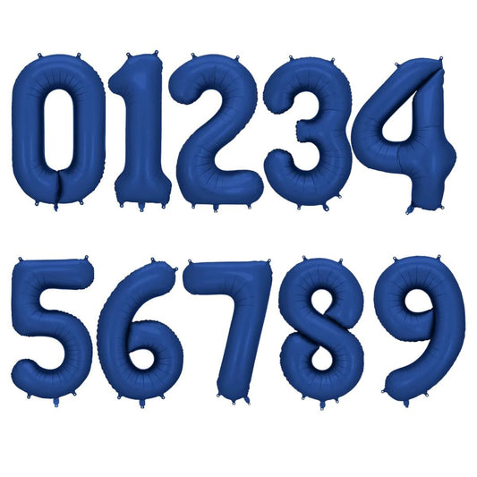 Globo Foil Número 0–9 Azul Marino 86 cm Satinado - NAROSA SWEET PARTY