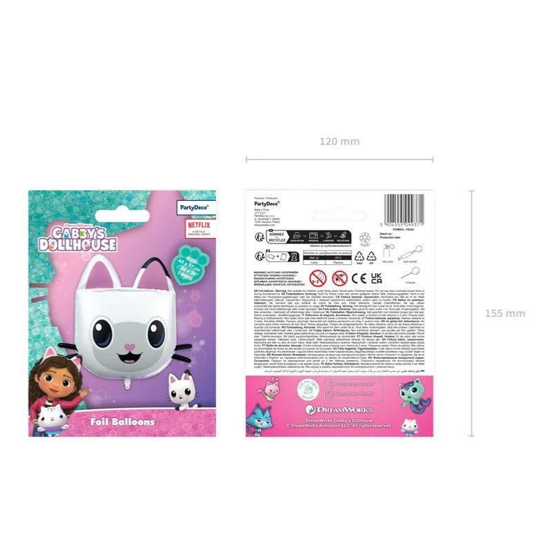 Globo Foil Pandy Paws 65 x 57 cm – Colores Surtidos (Aire o Helio) - NAROSA SWEET PARTY