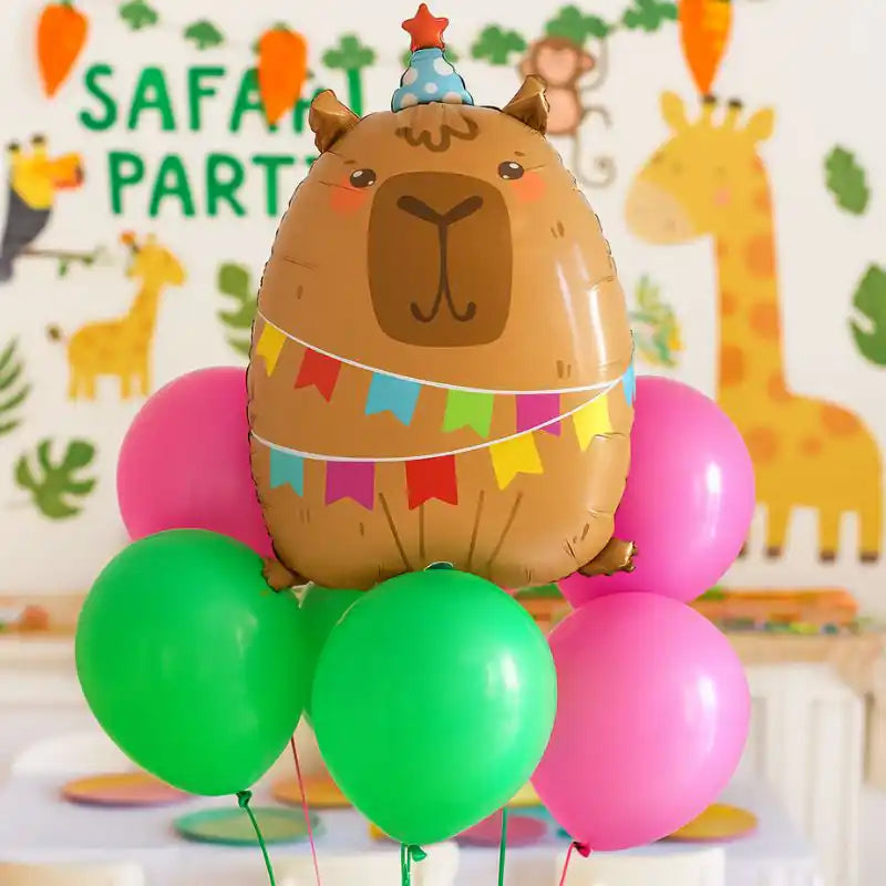 Globo foil “Party Capybara” 71 cm – Apto aire y helio - NAROSA SWEET PARTY