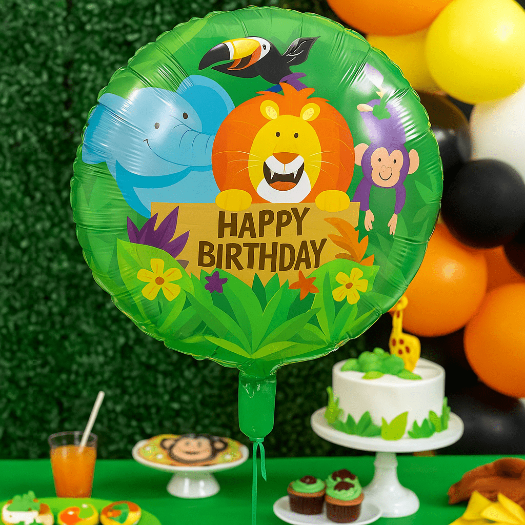 Globo Foil Safari Savana – Cumpleaños 45 cm - NAROSA SWEET PARTY