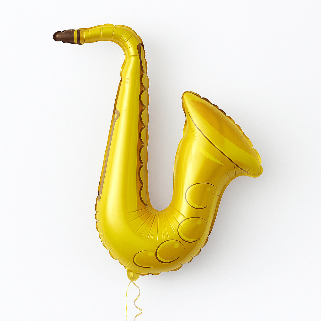 Globo Foil Saxofón Rock Star – 94 cm Dorado - NAROSA SWEET PARTY