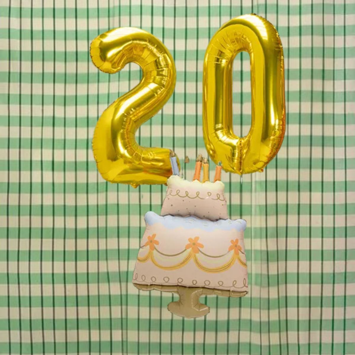 Globo Foil Tarta de Cumpleaños 55x75 cm – Colores Surtidos - NAROSA SWEET PARTY