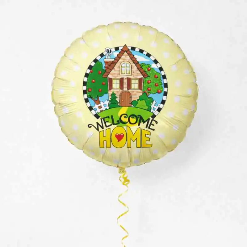 Globo Foil Welcome Home Amarillo 46 cm - Narosa Sweet Party Barcelona