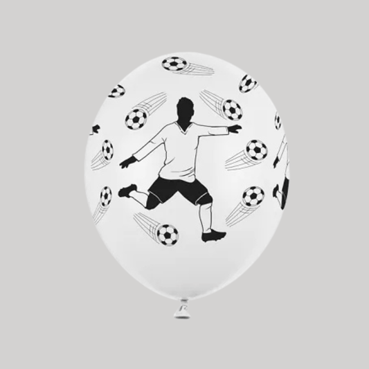 Globos 30 cm Futbolista y Balones – Blanco Pastel - NAROSA SWEET PARTY