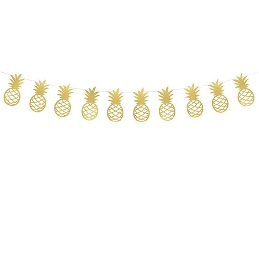 Guirnalda Aloha - Piñas doradas, 1,5 m - NAROSA SWEET PARTY