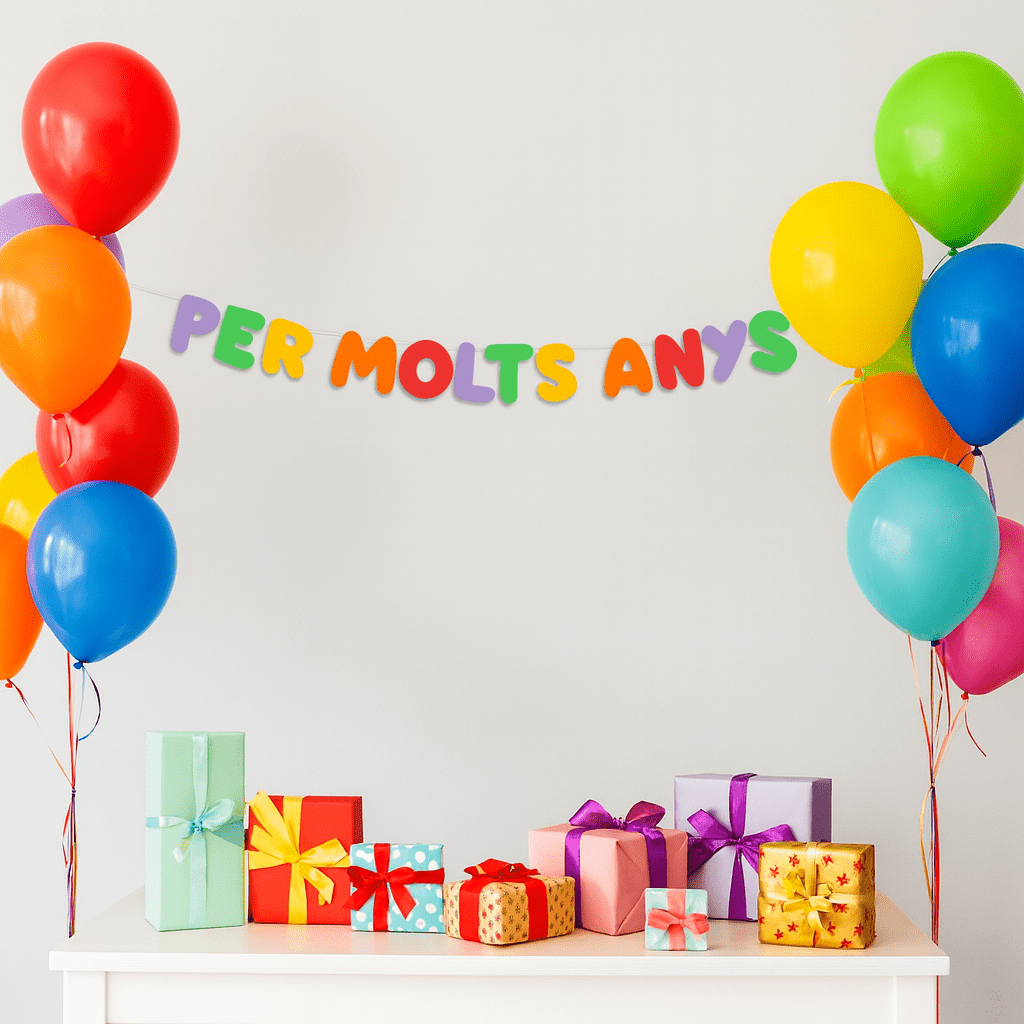 Guirnalda de banderines “Per Molt Anys” - NAROSA SWEET PARTY