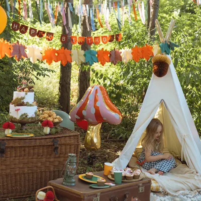 Guirnalda de papel seda Leaves 3 m (colores surtidos) - NAROSA SWEET PARTY