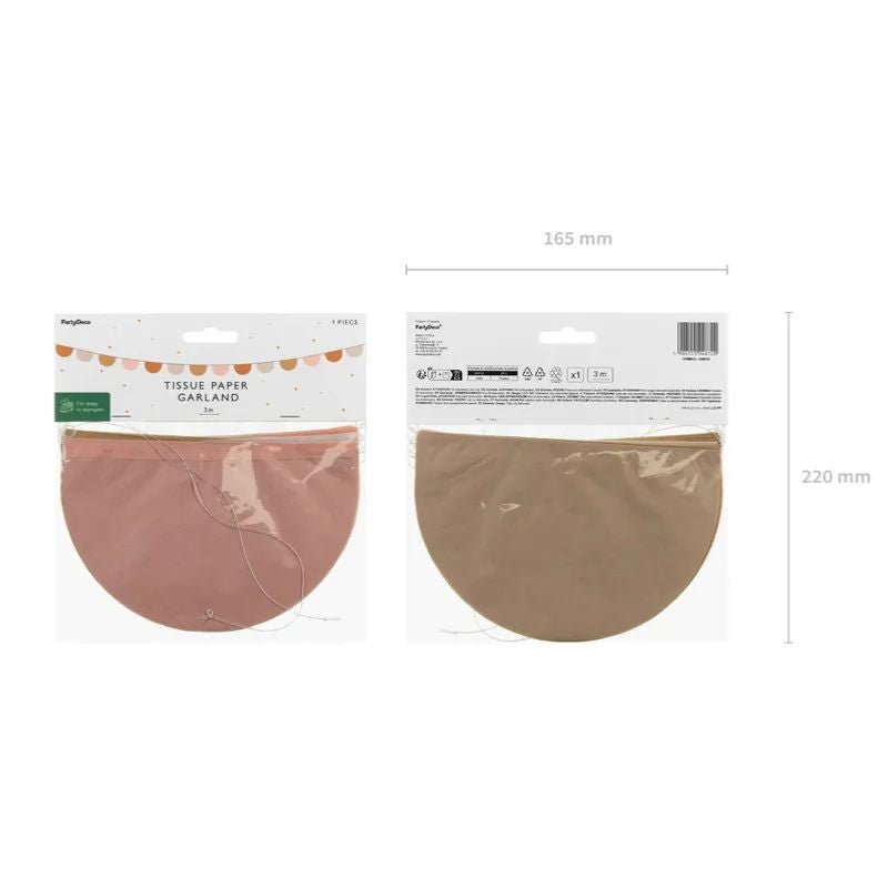 Guirnalda de papel seda multicolor 3 m - NAROSA SWEET PARTY