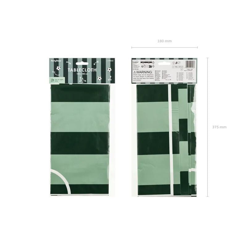 Mantel fútbol 120x180 cm en tonos verde menta y oscuro - NAROSA SWEET PARTY