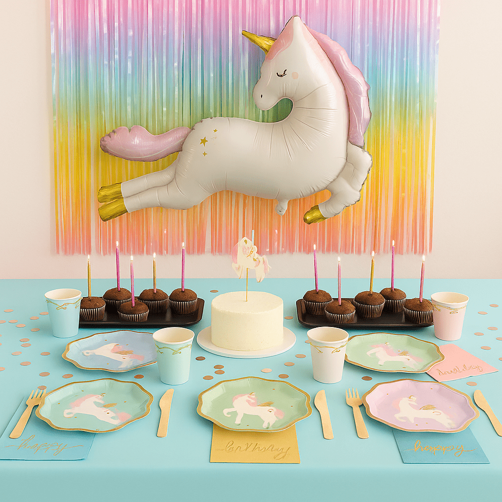Pack Fiesta Unicornio – Decoración y Menaje Cumpleaños - NAROSA SWEET PARTY