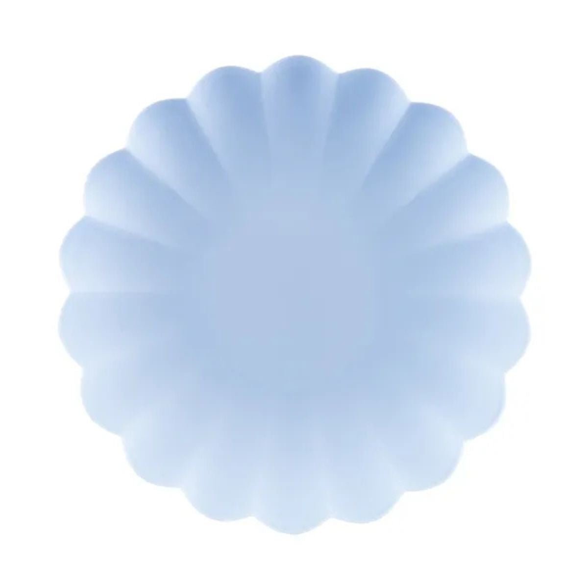 Platos de plástico Frill Azul Claro (22x22 cm) – 4 uds - NAROSA SWEET PARTY