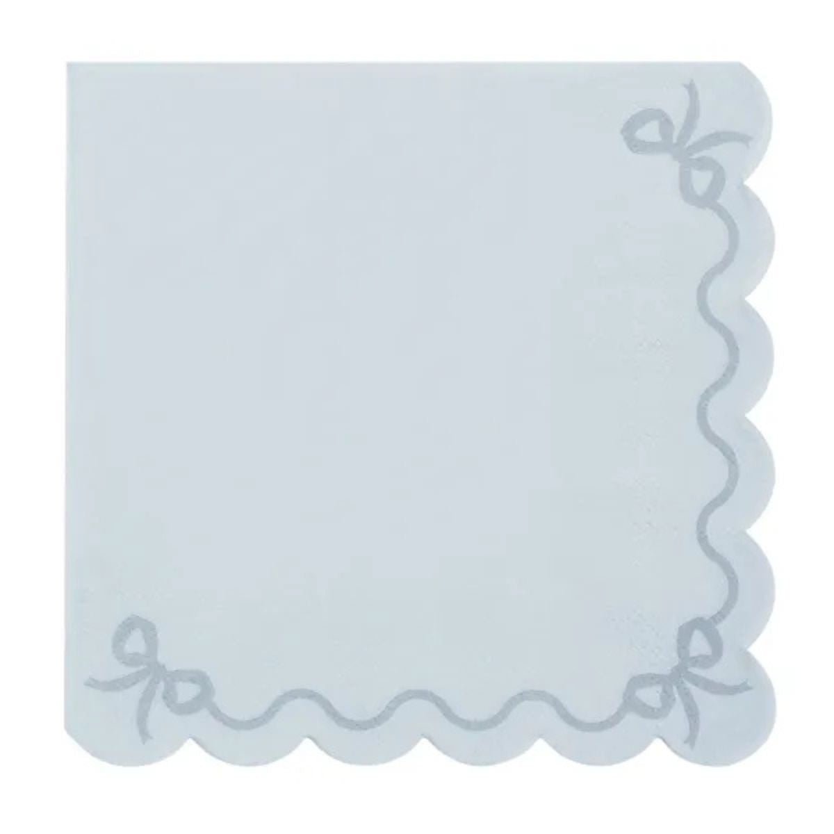 Servilletas Azul Niebla con Volante – Pack x12 (33x33 cm) - NAROSA SWEET PARTY