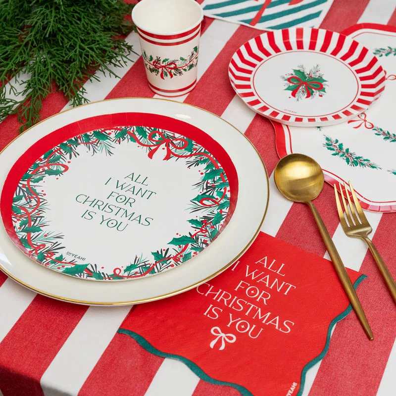 Servilletas de Papel All I Want For Christmas 33 x 33 cm (20 uds) – Rojo - NAROSA SWEET PARTY