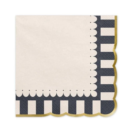 Servilletas de Papel con Borde Dorado – 33x33 cm (12 uds.) - NAROSA SWEET PARTY
