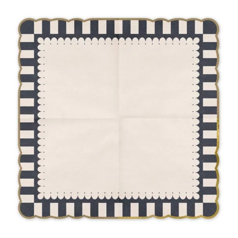 Servilletas de Papel con Borde Dorado – 33x33 cm (12 uds.) - NAROSA SWEET PARTY