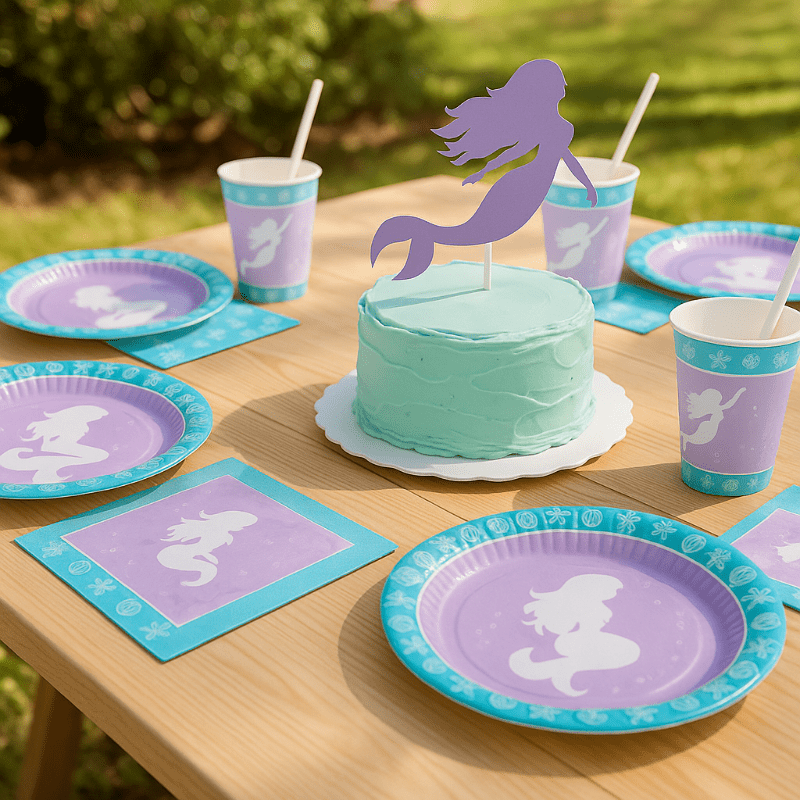 Servilletas Mermaid Shine 13x13cm - 12 Uni. - NAROSA SWEET PARTY