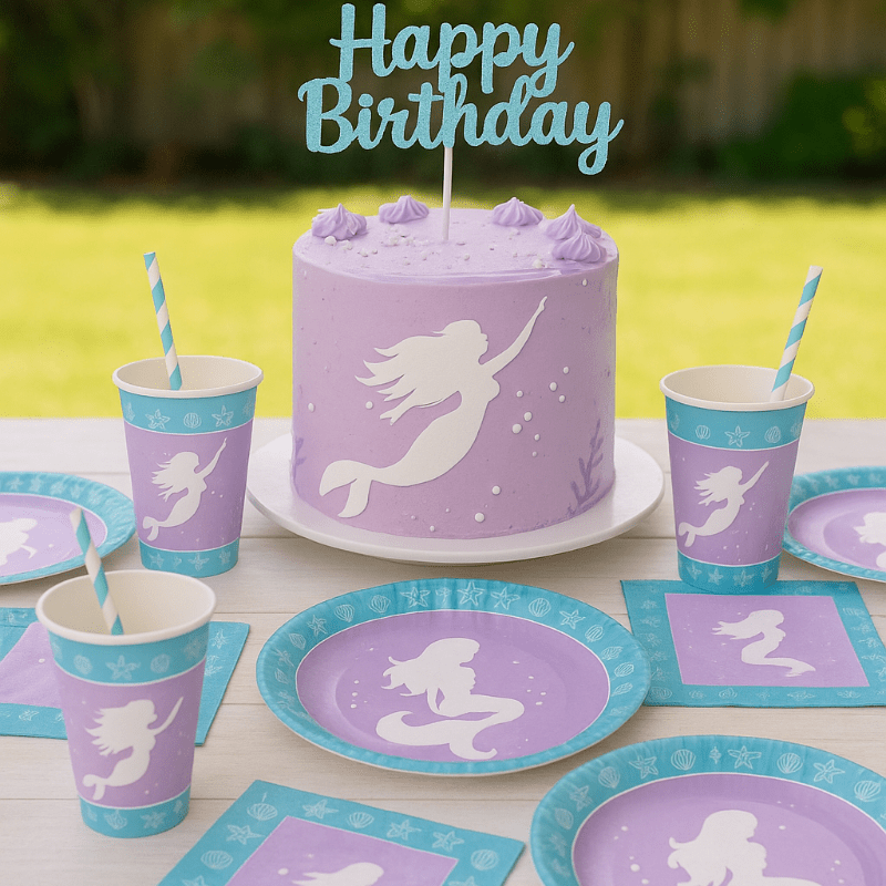 Servilletas Mermaid Shine 13x13cm - 12 Uni. - NAROSA SWEET PARTY