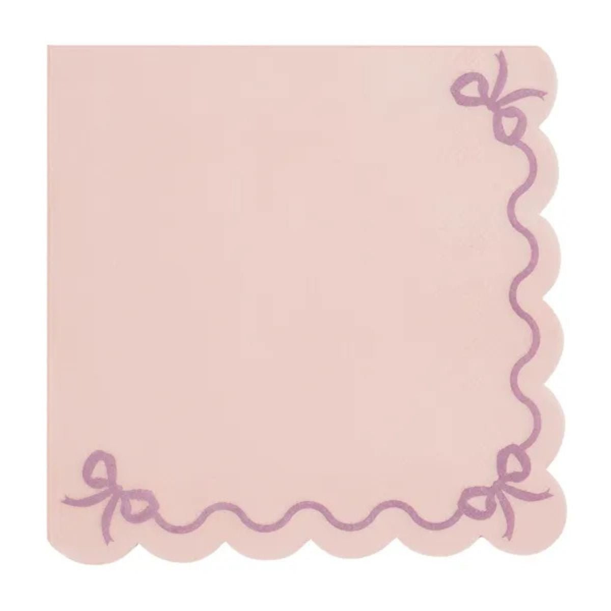 Servilletas Rosa Claro con Volante – Pack x12 (33x33 cm) - NAROSA SWEET PARTY