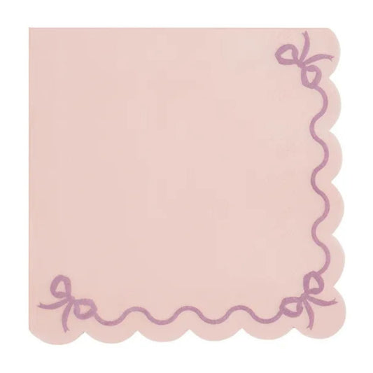 Servilletas Rosa Claro con Volante – Pack x12 (33x33 cm) - NAROSA SWEET PARTY