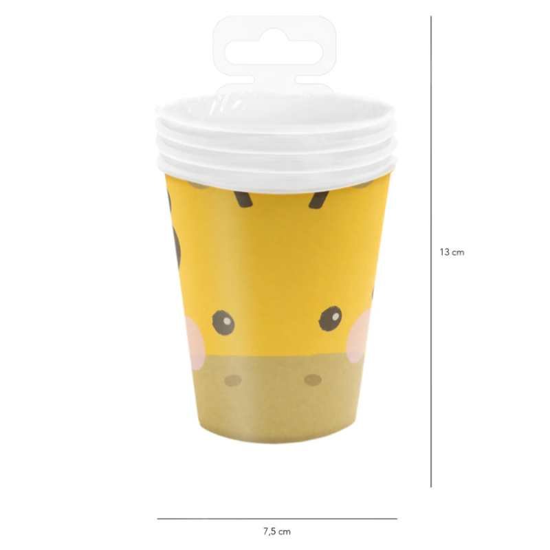 Set de vasos Animal 220 ml (pack 4 uds) - NAROSA SWEET PARTY