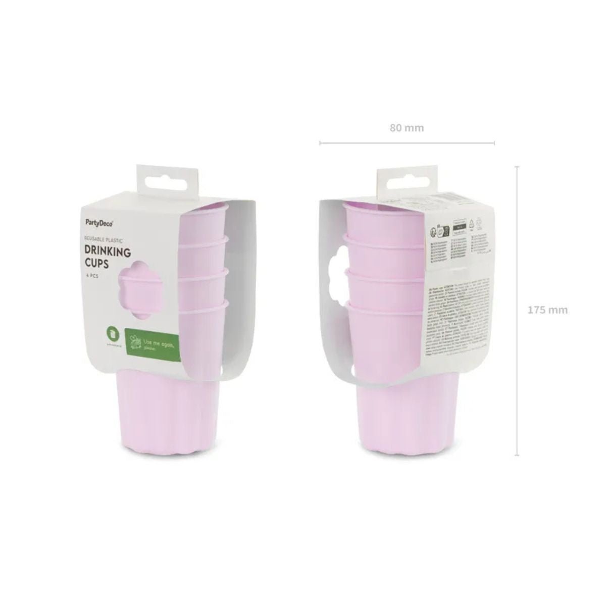 Vasos de plástico Frill Violeta (220 ml) – 4 uds - NAROSA SWEET PARTY