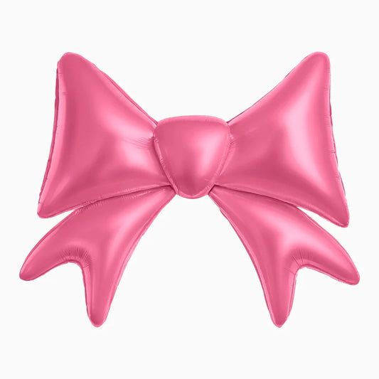 Globo foil mate XXL lazo rosa 111 x 91 cm